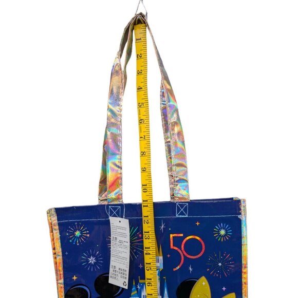 Walt Disney World Reusable Tote Bag Blue 50th Anniversary Mickey Minnie - Picture 11 of 12